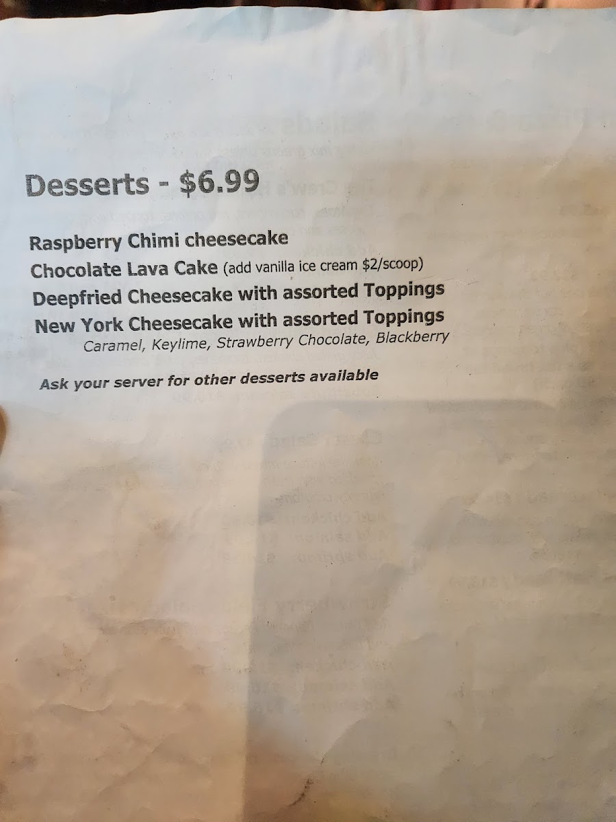 Menu The Lost Anchor-1